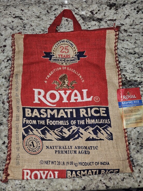 Handmade Handbags - Royal Basmati Burlap Rice Tote Bag Reusable Eco Friendly